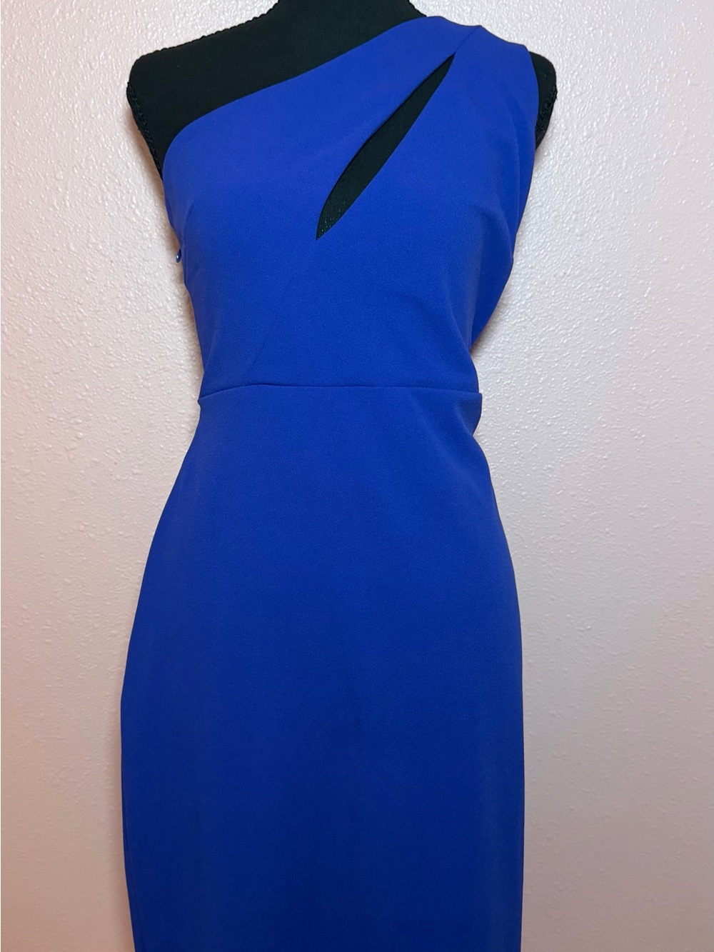 One-Shoulder Royal Blue Sheath Dress